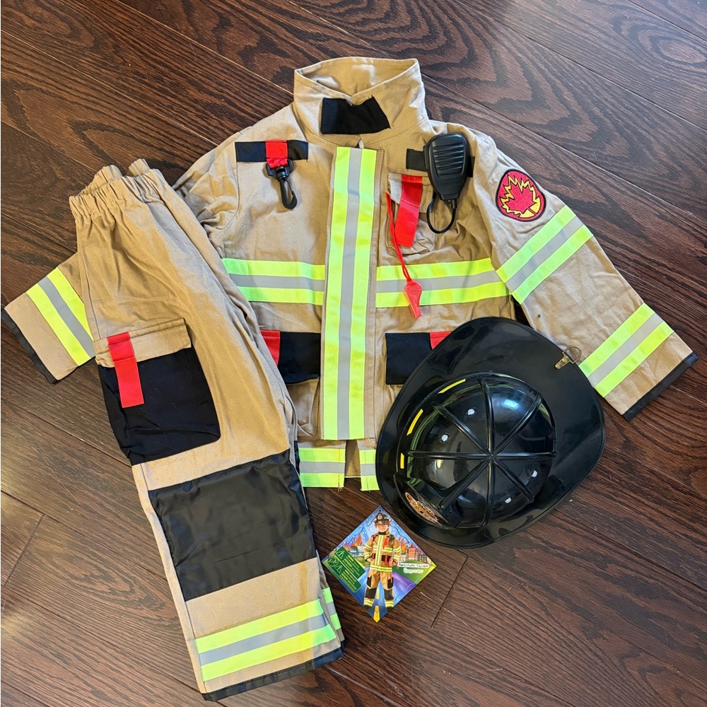 Kids Firefighter Costume - Size 5-6 years